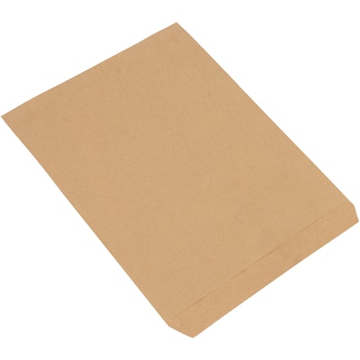 Quill Brand 12 x 15 Flat Merchandise Bags, Kraft, 1000/Carton (BGM105K)