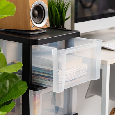 Iris Narrow Chest, 4 Drawer, Black (575003)