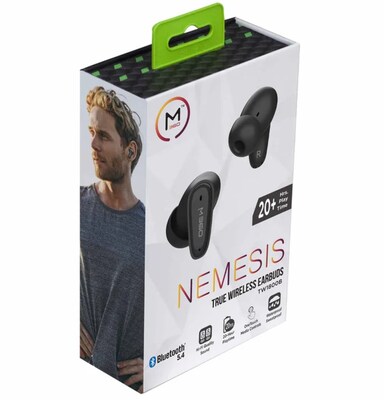 Morpheus 360 Nemesis Wireless Earbuds, Bluetooth, Black (TW1800B)