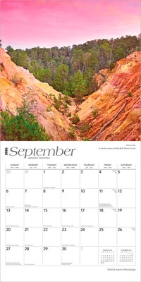 2026 BrownTrout Mississippi Wild & Scenic 12" x 12" Monthly Wall Calendar (9798330704613)