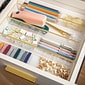 Martha Stewart Kerry Plastic Stackable Office Desk Drawer Organizer, Clear/Gold, 8/Set (BEPB9050G8CGD)