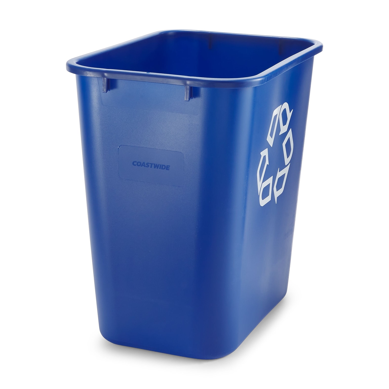 Coastwide Professional™ Plastic Indoor Recycling Container Without Lid, Blue Soft Molded Plastic, 7 Gallon (CW56432)