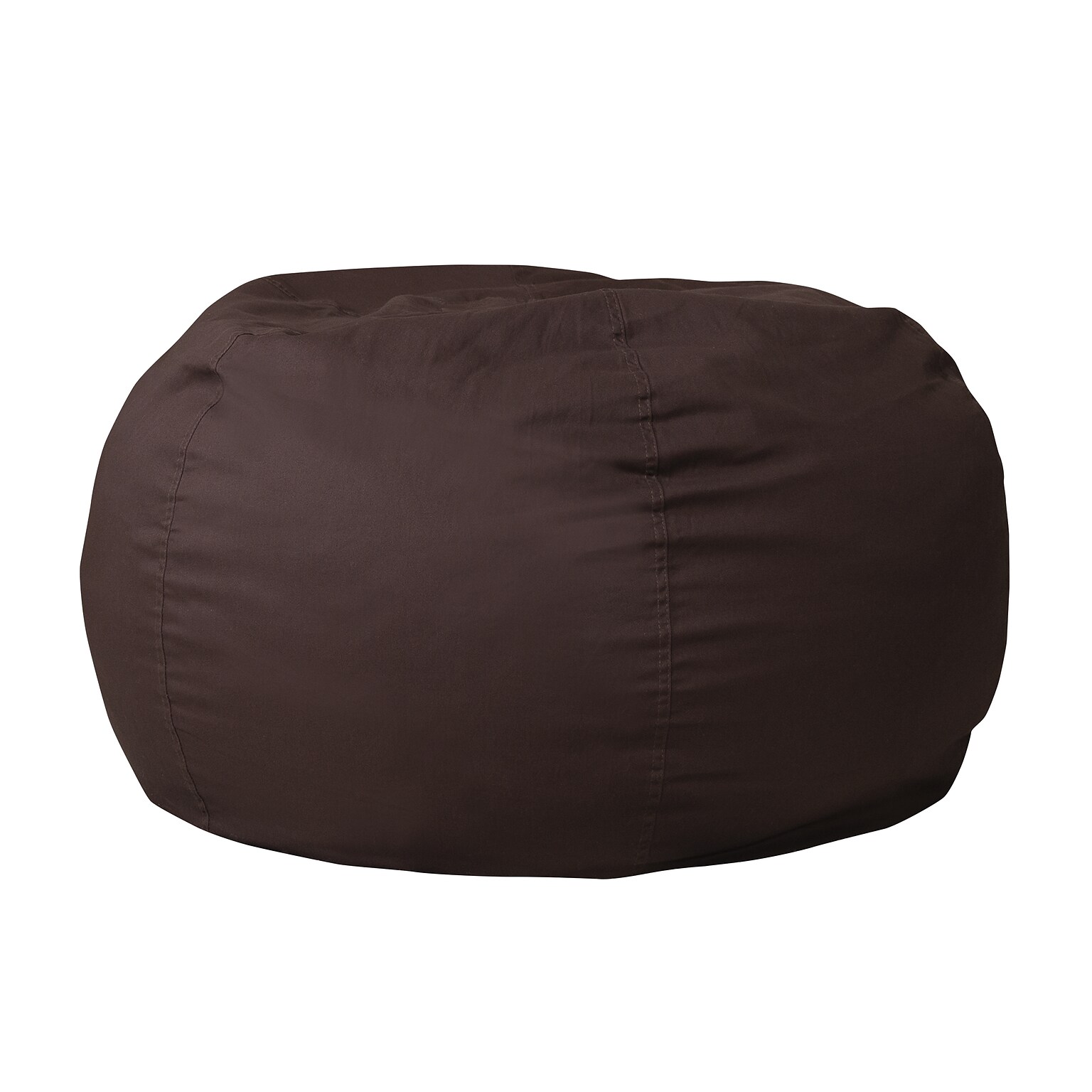 Flash Furniture Cotton Twill Bean Bag Chair, Brown (DGBEANLGSLDBN)
