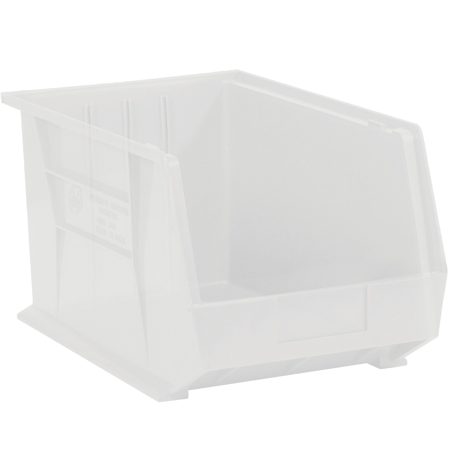 Quill Brand® 10-3/4 x 8-1/4 x 7 Plastic Stack and Hang Bins, Clear, 6/Ct (BINP1087CL)
