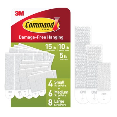 Command Assorted Picture Hanging Strips, Assorted Sizes (17211-BPES)