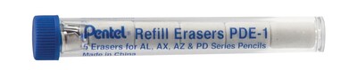 Pentel Large Refill Erasers, White, 5/Pack (PDE-1)
