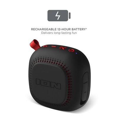 ION Magnet Rocker Wireless Bluetooth Portable Speakers, Water Resistant, Black, 2/Pack (MAGROCKER2P)