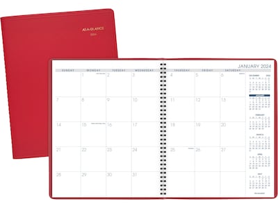 2024 AT-A-GLANCE Fashion 9" x 11" Monthly Planner, Red (70-250-13-24)
