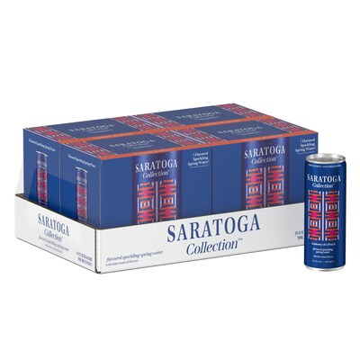 Saratoga Peach Flavored Sparkling Purified Water, 12 oz., 6 Cans/Case, 6 Cases/Carton (STG-19991052)