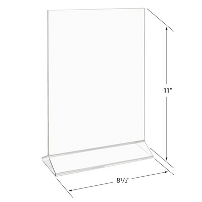 Staples Sign Holder, 8.5" x 11", Clear Acrylic, 10/Carton (ST62658)