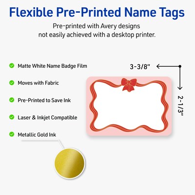 Avery Rectangle Multipurpose Labels, 2-1/3 x 3-3/8, White, 80/Pack (19479370567)