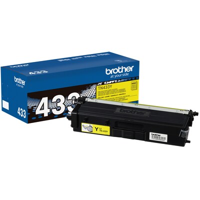 Brother TN-433 Yellow High Yield Toner Cartridge, Print Up to 4,000 Pages   (TN433Y)