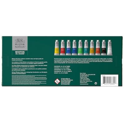 Winsor and Newton Winton Oil Color Paint Tube Set, Assorted Colors, 37 mL, 10/Set (WNX1490619)
