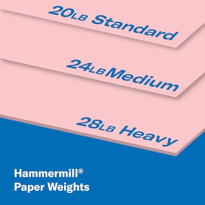 Hammermill 8.5" x 11" Colored Copy Paper, 20 lbs., Pink, 500 Sheets/Ream, 10 Reams/Carton (103382CT)