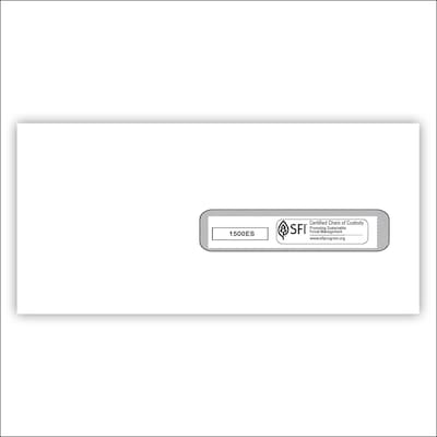 Standard Claim Right Window Envelopes, 4.5 x 9.5, Self-Seal, 500/Box