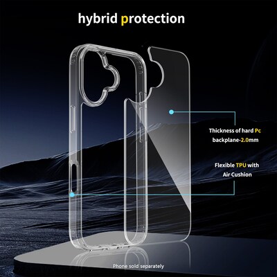 SaharaCase Venture Series Phone Case for iPhone 17, Shock Absorbing, Clear (CP00922)