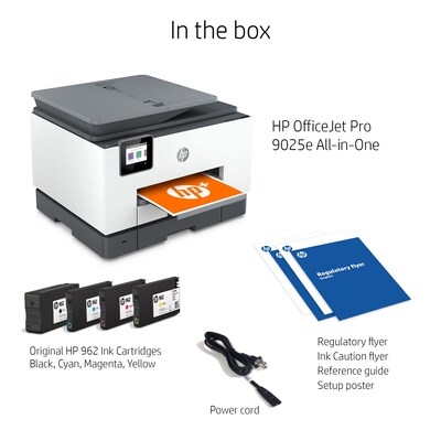 HP OfficeJet Pro 9025e Wireless Color All-in-One Printer Includes 6 months of FREE Ink with HP+ (1G5M0A)
