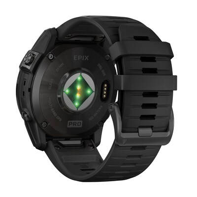 Garmin epix Pro (Gen 2) Standard Edition Smartwatch, 51-mm, Slate Gray Steel Bezel with Black Band (010-02804-20)