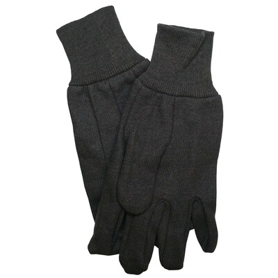 Glove Crafter Men's 9 oz. Classic Jersey Work Gloves, Dark Brown, 6/Pack, 12 Packs/Carton (13051)