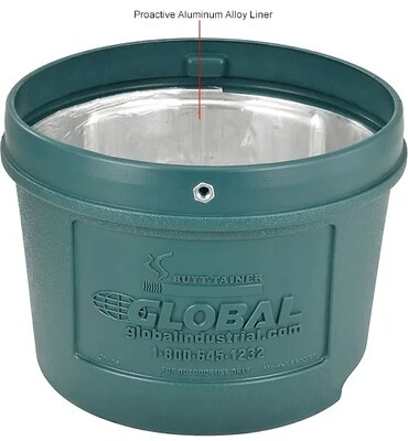 Global Industrial Outdoor Ashtray, 1-1/2 Gallon, Green (261391GN)