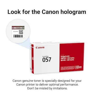Canon 057 Black Standard Yield Toner Cartridge, Prints Up to 3,100 Pages (3009C001)