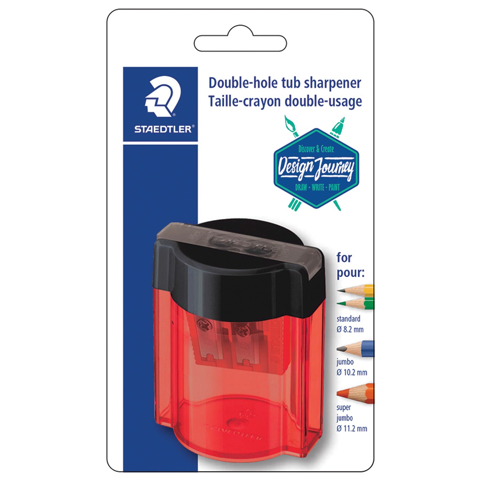 Staedtler Manual Pencil Sharpener, Assorted Colors (512300BKA6)
