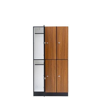 Alpine Industries 72" 2-Tier 3-Column Storage Locker, Oak (701-O-3-MK)