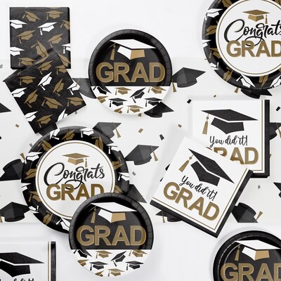 Say Hooray! Graceful Grad Graduation Disposable Tableware Set, 49/Pack (DTC9638E2A)
