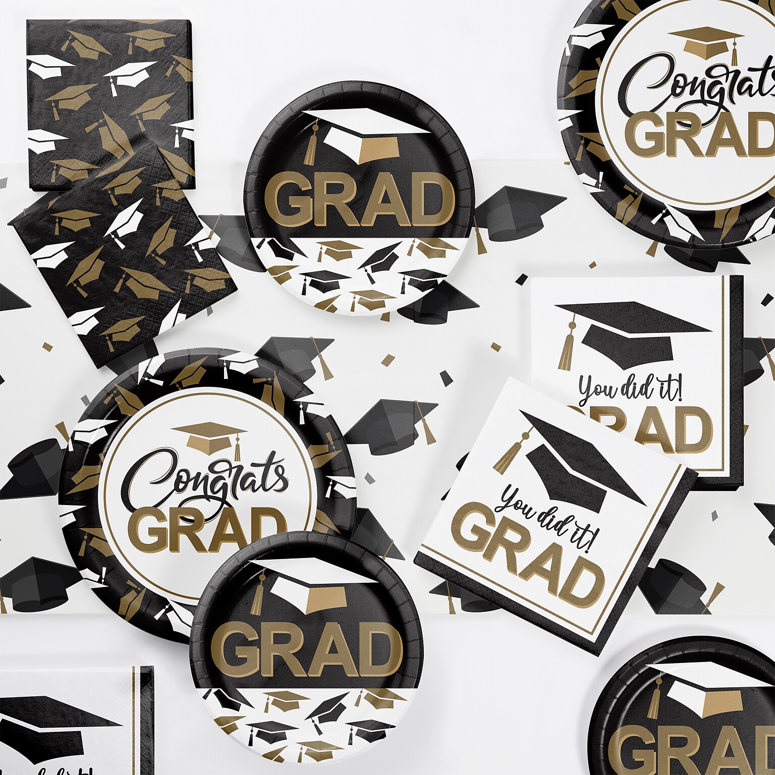 Say Hooray! Graceful Grad Graduation Disposable Tableware Set, 49/Pack (DTC9638E2A)
