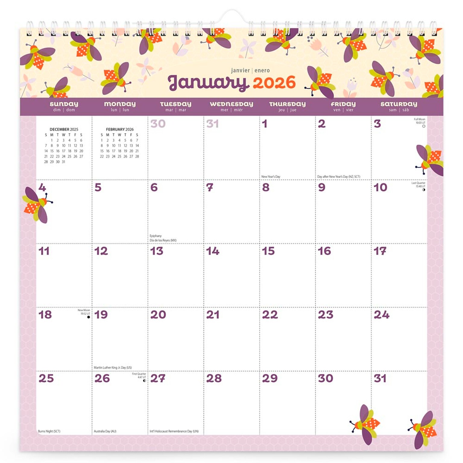 2026 BrownTrout Busy Bees 12 x 12 Monthly Wall Calendar (9798330702688)