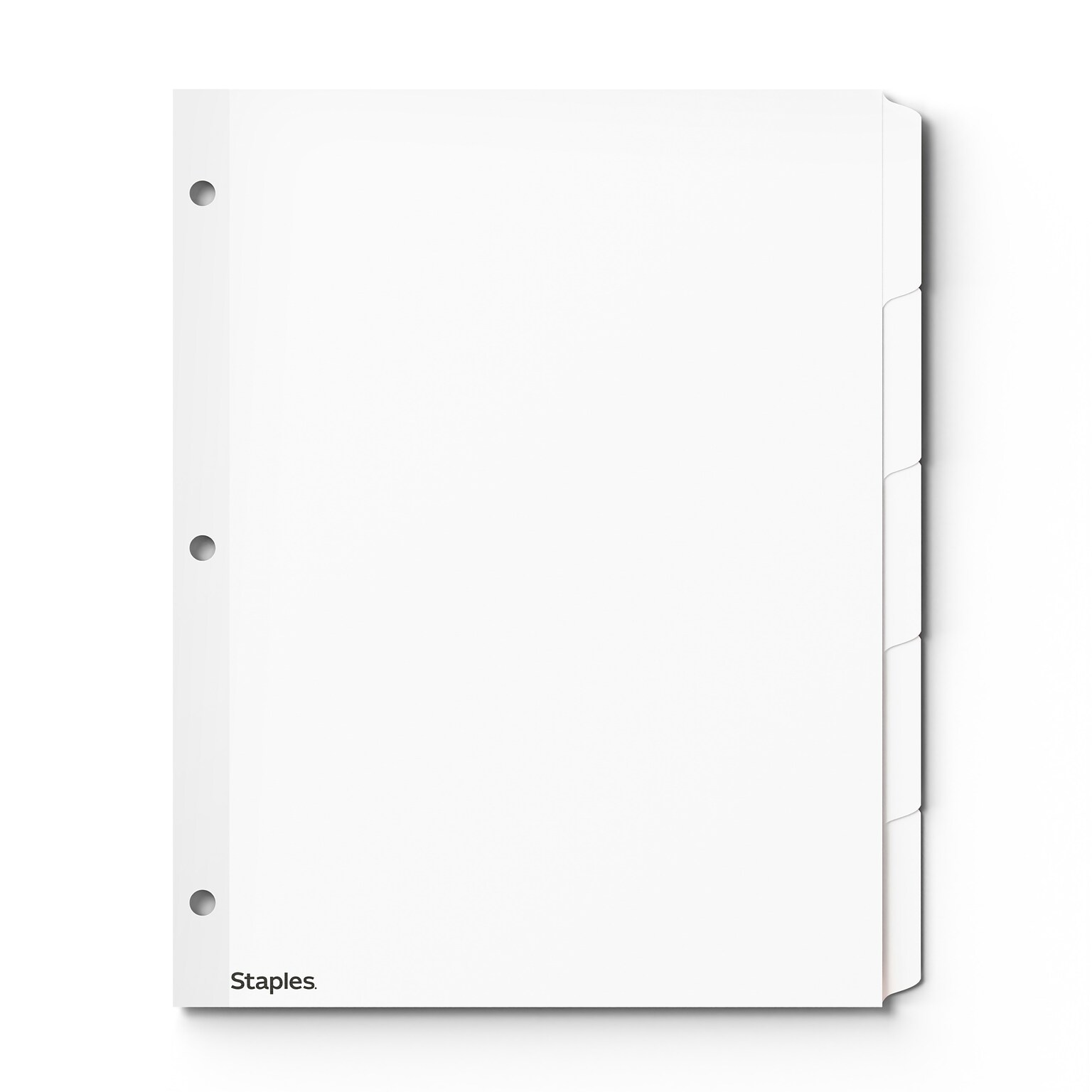 Staples Write & Erase Paper Dividers, White, 5-Tabs, 36 Sets (ST63044)
