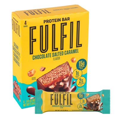 FULFIL Chocolate Salted Caramel Flavor Vitamin & Protein Standard Bar, 5.62 oz., 6/Pack (220-02914)