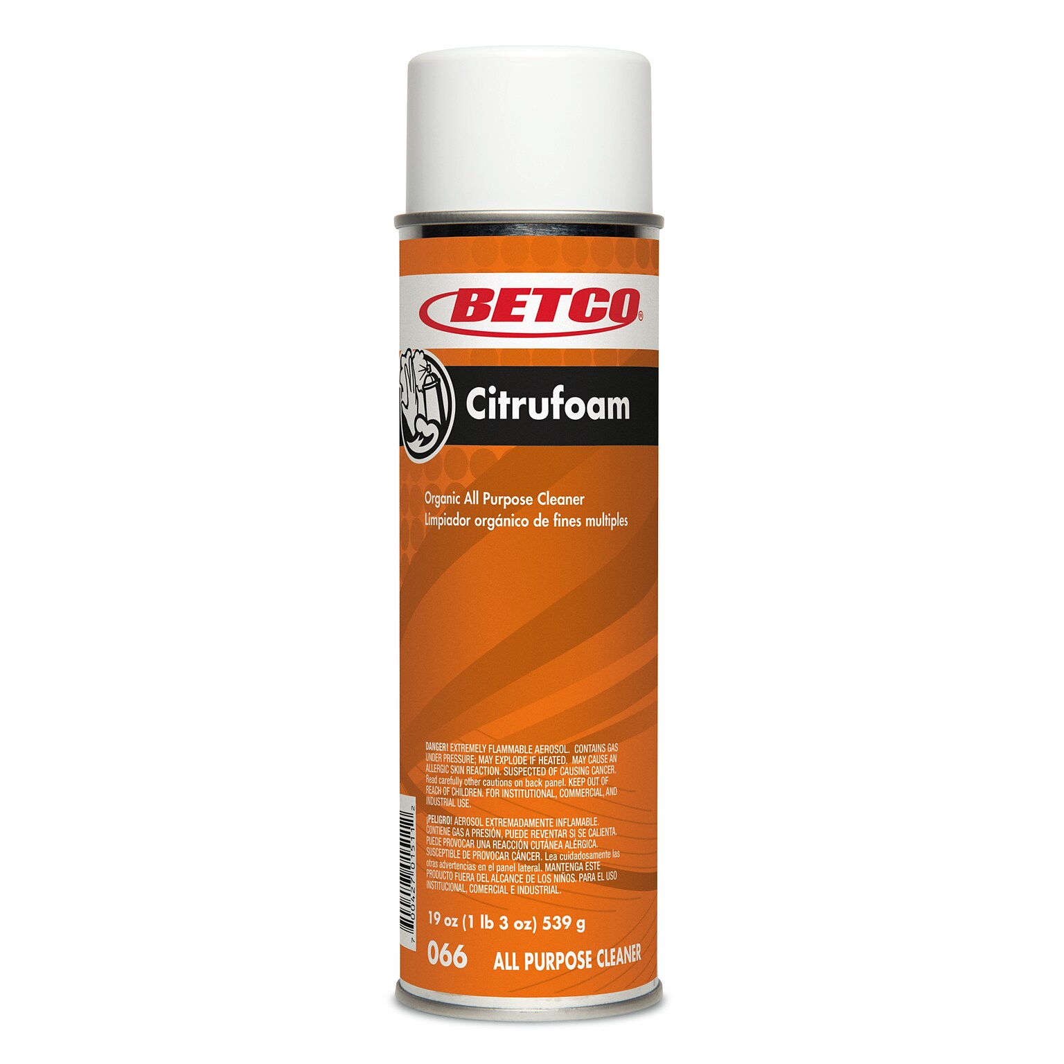 Betco Citrufoam Cleaner & Degreaser, Citrus, 19 oz., 12/Carton (662300)