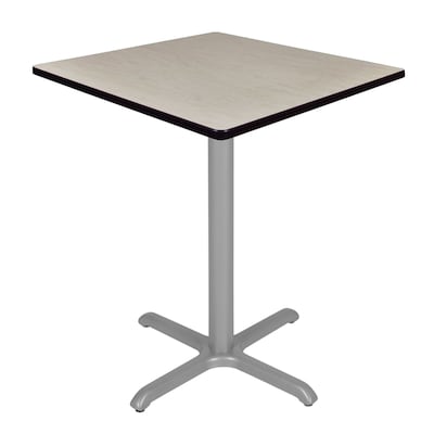 Regency Cain Square Laminate Café High X Base Table, 36D x 36W, Maple/Grey (TCB3636PLGY)