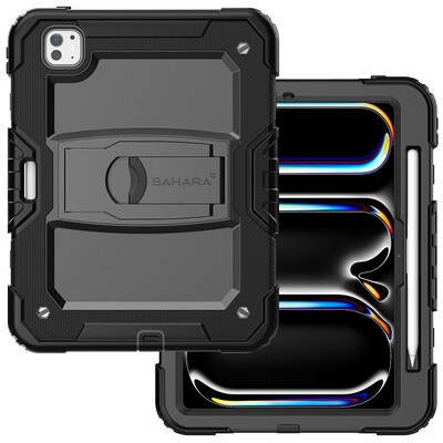 SaharaCase Raider Heavy Duty Defense Case for iPad Pro 11 (M4 2024/M5 2025), Scorpion Black (TB00399)