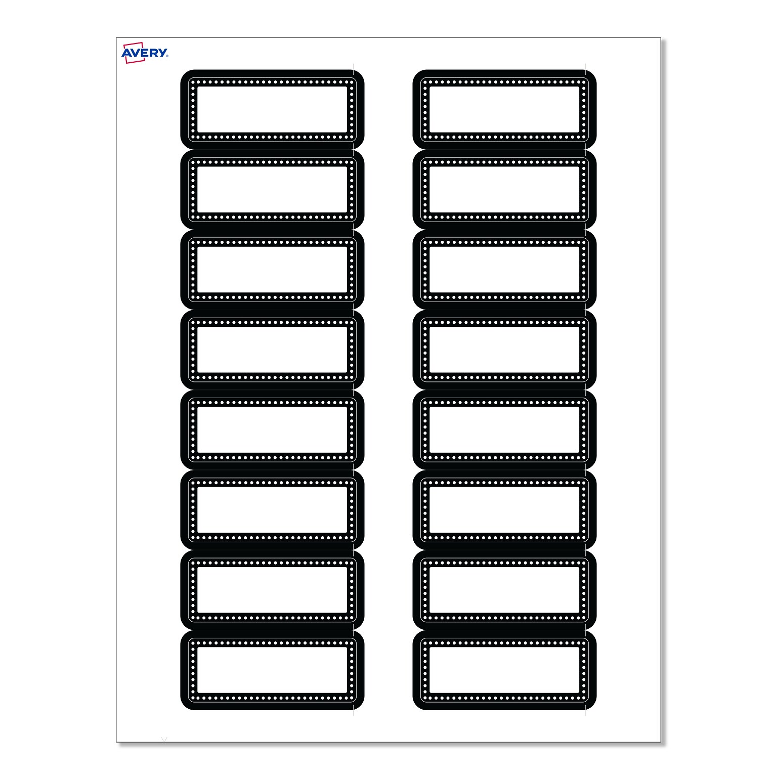 Avery Laser/Inkjet Rectangle Multipurpose Labels, 1 x 2-5/8, White, 160/Pack (S00D24)