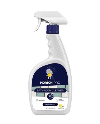 Morton Pro Nontoxic Bathroom Cleaner, Lemon Scent, 32 oz. Spray Bottle, 2/Pack (LM32BC2PK)