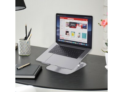 OTM Essentials 10.62" x 9" Aluminum Laptop Riser Stand, Silver, 5/Pack (OB-A2A-5PK)