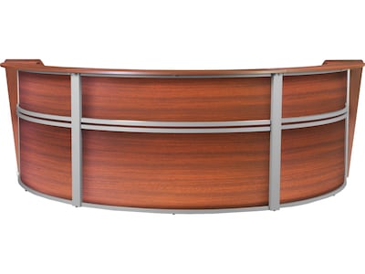 Regency Marque 144W Curved Reception Desk Workstation, Cherry (77293CH)