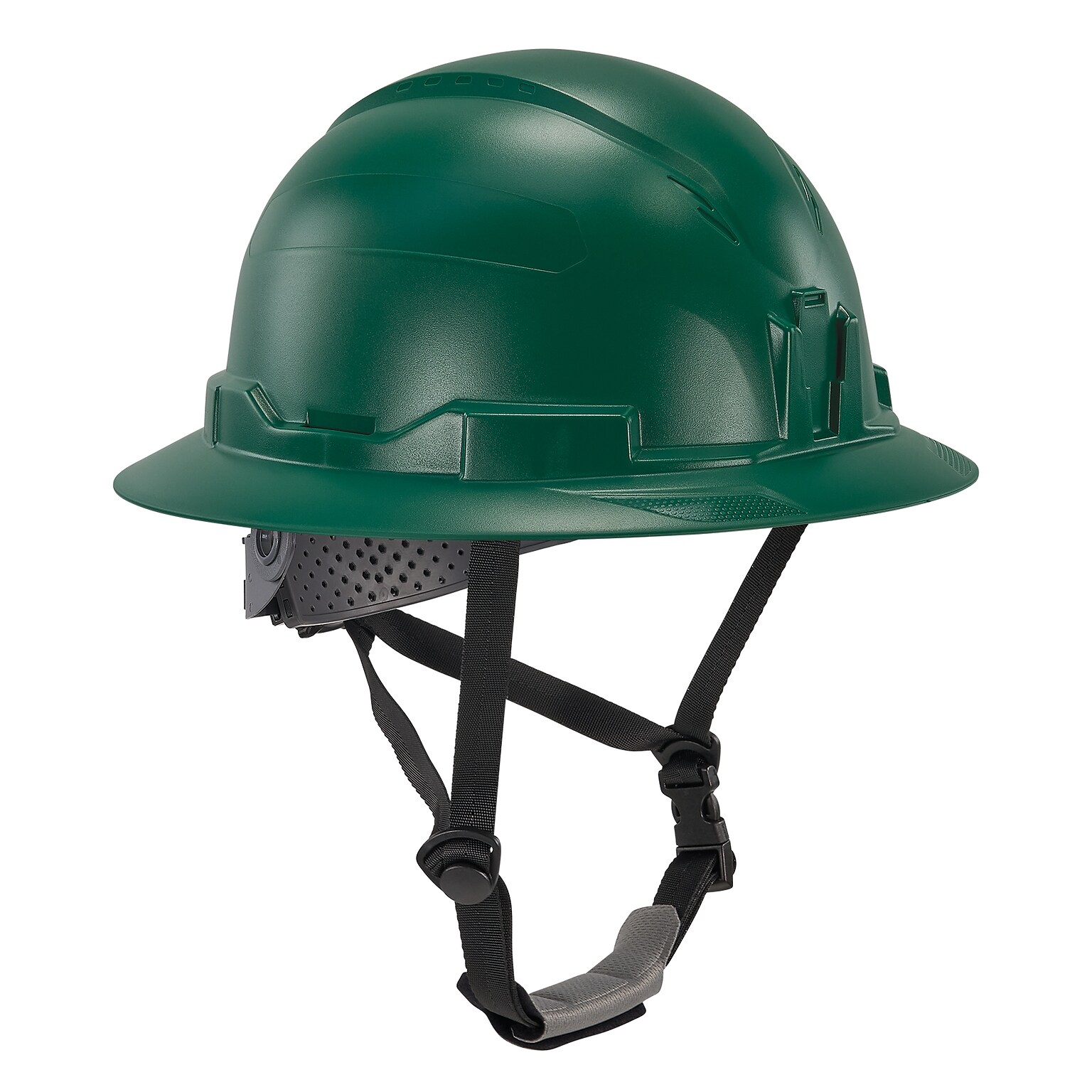 Ergodyne Skullerz 8963 PC-ABS Type II, Class E, 6-point Ratchet Suspension Full Brim Safety Helmet, Green (60545)