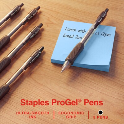 Staples Easy Desktop Set, Keyboard, Mouse, Mouse Pad, Laptop Stand, ProGel Pens & Sticky Notes (ST63681)