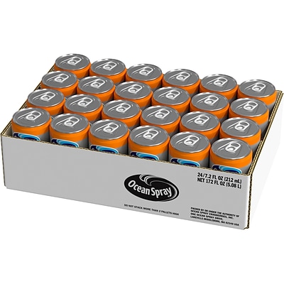 Ocean Spray 100% Orange Juice, No Sugar Added, 7.2 fl. oz, 24 Cans/Carton (2219) | Quill