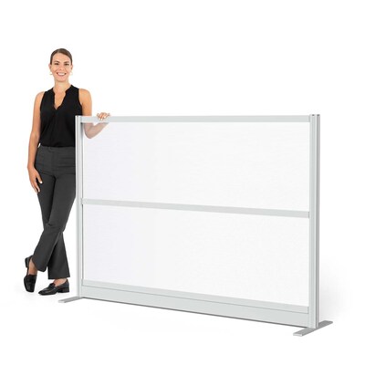 Luxor Translucence 2-Panel Room Divider, 48"H x 70"W, Translucent Plastic (PPWL009)
