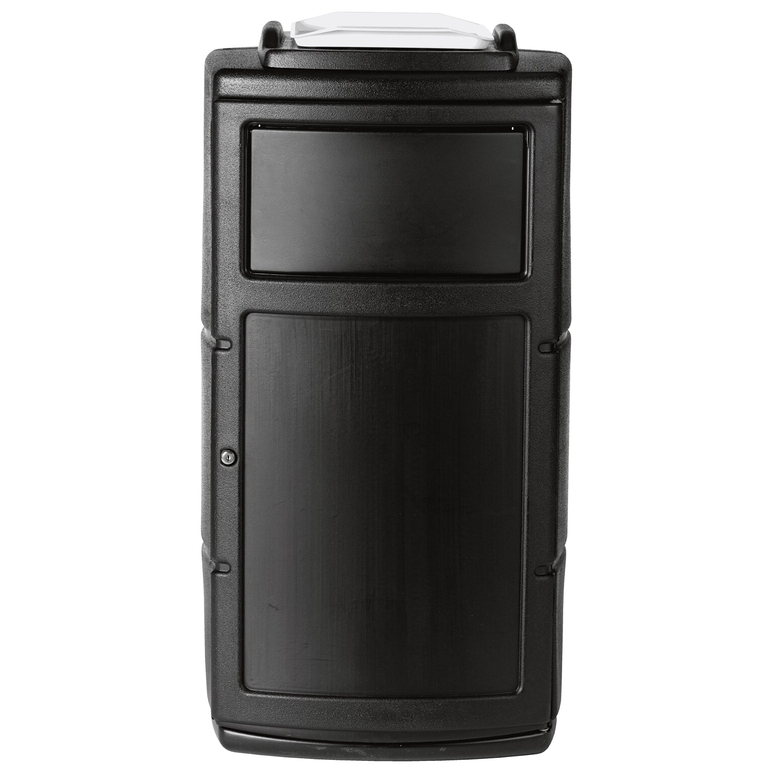 Commercial Zone PolyTec Polyethylene Indoor/Outdoor Swing Lid Trash Can, 25 Gallon, Black (775901SE)