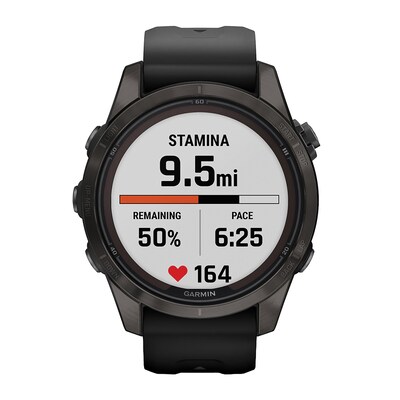 Garmin fenix 7S Pro Smart Watch, 42 mm, Carbon Gray & Black (GRM0277610)