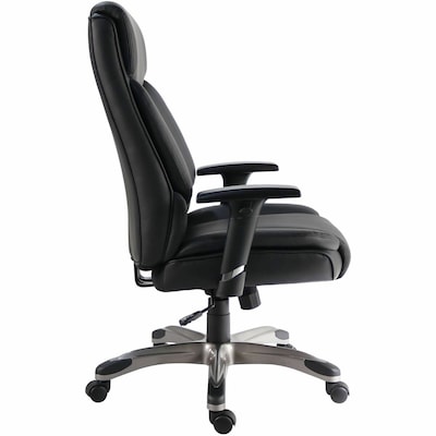 Lorell Sera Leather Swivel Executive Chair, Black (LLR63272)