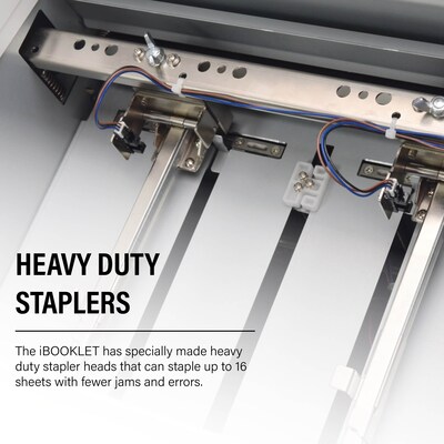 MBM iBooklet Tabletop Bookletmaker, Staple & Fold Machine, Produces Up to 800 Booklets per Hour, Compact Design (BO0842)