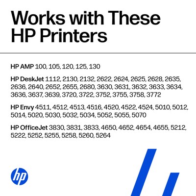HP 63XL / 65XL Black High Yield Ink Cartridge, Prints Up to 300 Pages (B7RT5AN)