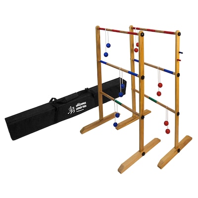 YardGames Wooden Double Ladder Toss Set Yard Game, Assorted Colors (LADDER-07)