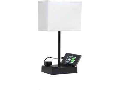 Simple Designs LED Multiuse Table Lamp, Black/White (LT1110-WOB)